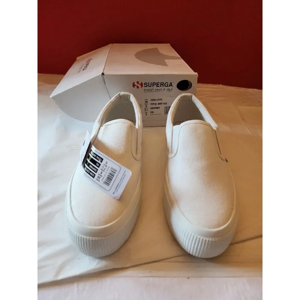 Superga 2306 Cotu White Womens Shoes Size 7.5 M Fashion Sneakers Platform